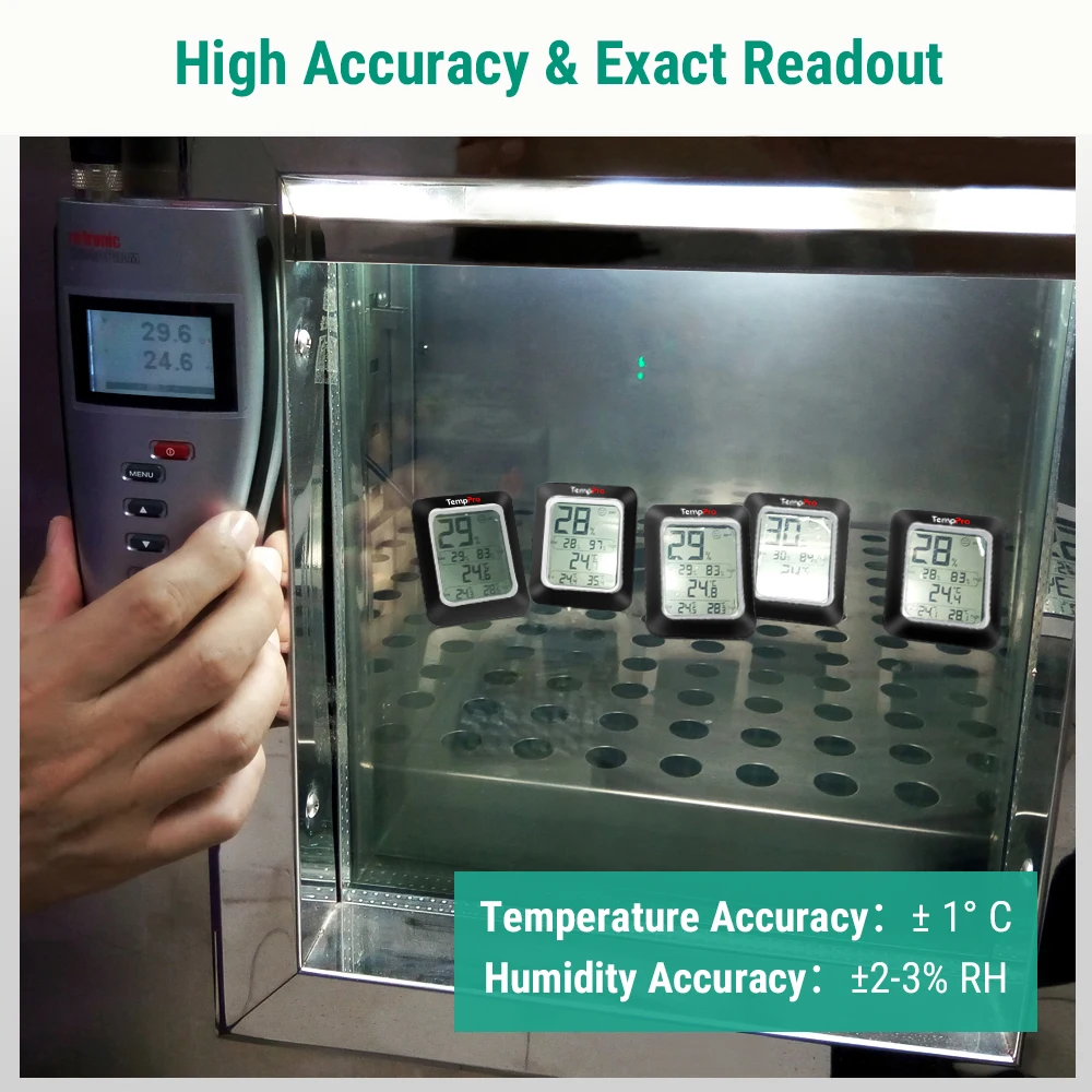 Mini Portable Wall Clock Thermometer With Max Min Temperature Hygrometer Sensor