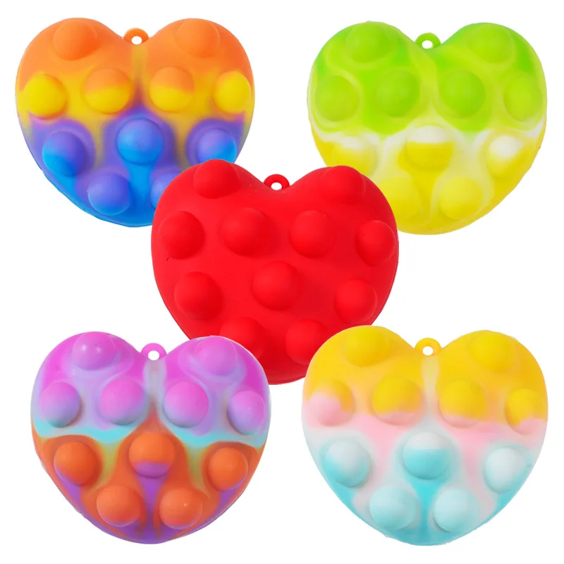 Amazing heart shape silicon stress ball stress relief toys ball for kids