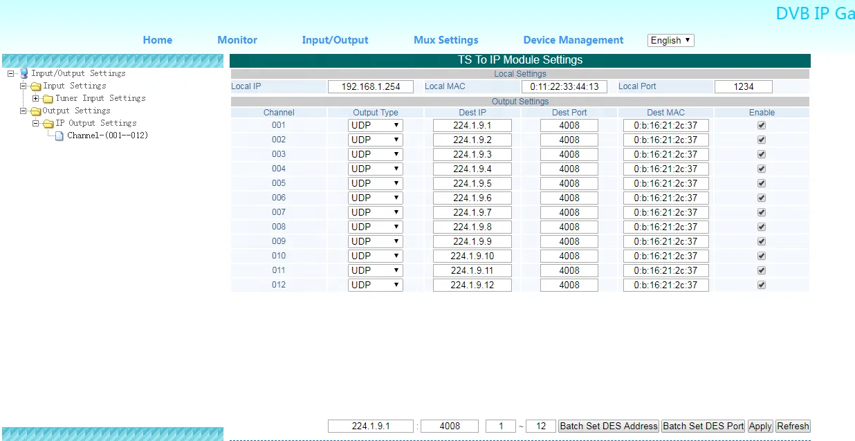 12 тюнеров dvb-s/s2 iptv спутниковый приемник для отеля
