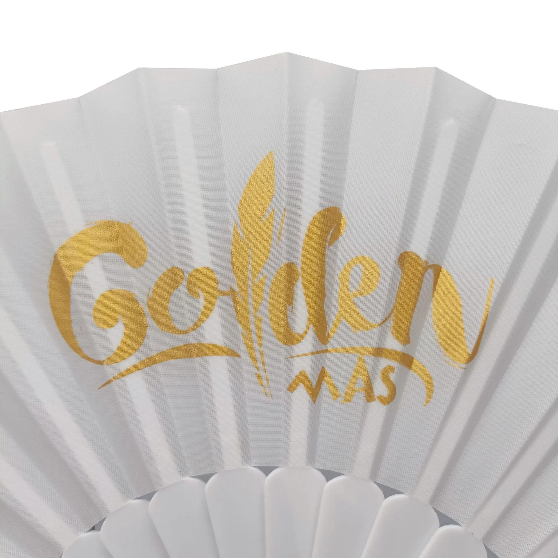 promotional personality Home decorative white paper custom printed UV portable folded plastic rib