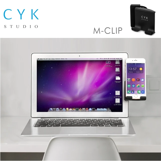 
New Design Display Side Clip Silicone Adjustable Cell Phone Holder for video conference 