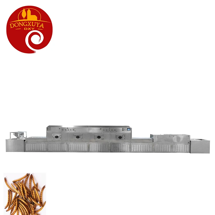 Industrial microwave drying and disinfection insect larvae black soldier fly larvae dryer disinfection equipment