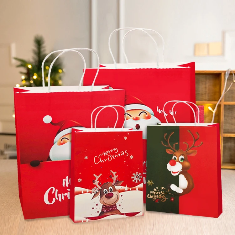 small kids christmas paper gift bags christmas gift small paper bag 2020