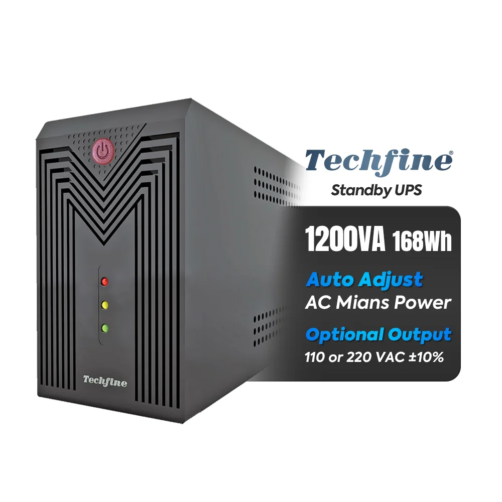 Single Phase 220V 1200VA Standby UPS Battery 720W Offline UPS 168Wh Uninterruptible Power Supply for Computer