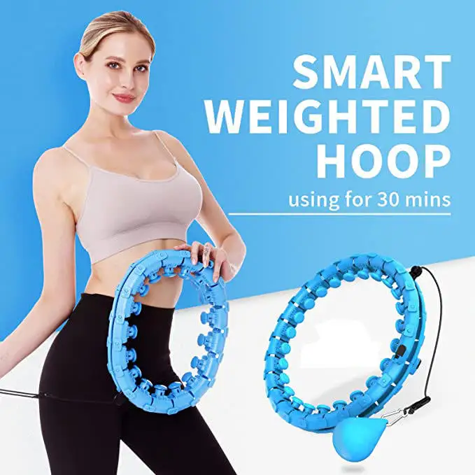 Weight Loss Infinity Hoop Fit Plus 21 Detachable Links Size Adjustable with Ball Waist Trimmer  Hula Circle Hoops