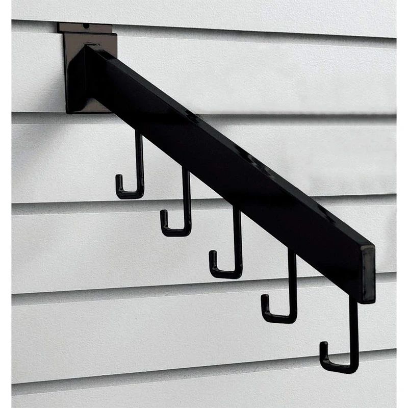 Durable Metal  Slatwall  Black Display Hook  Accessory  for Slatwall Panel
