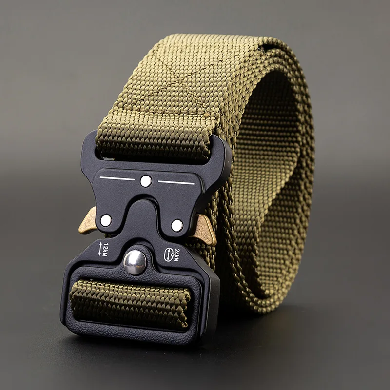 Custom Adjustable Police Man Combat Duty Outdoor Nylon Webbing Army Military Tactical Belt