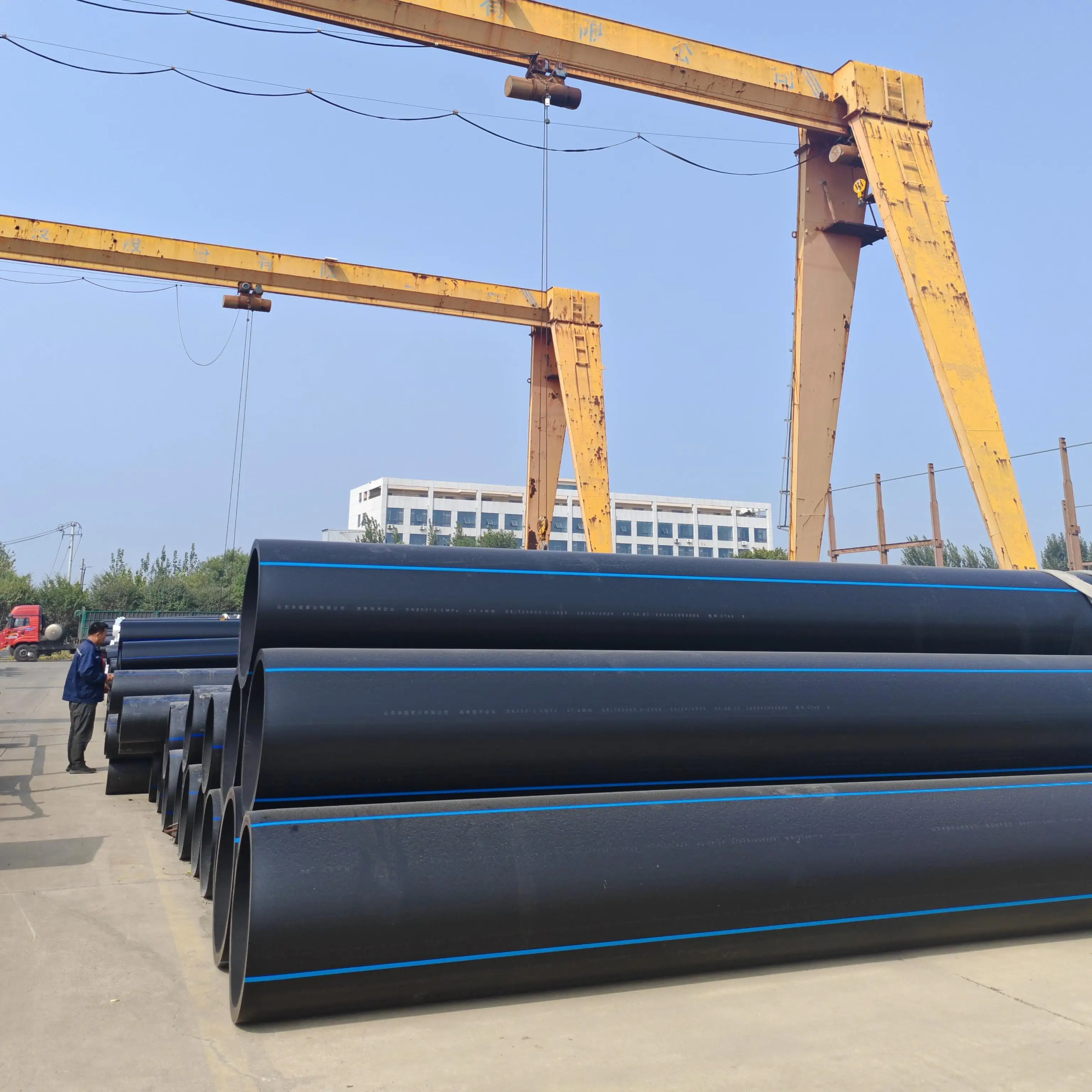 Different Diameter HDPE Water Pipe DN800 1.0mpa PE Plastic Tubes For Water Supply And Drain
