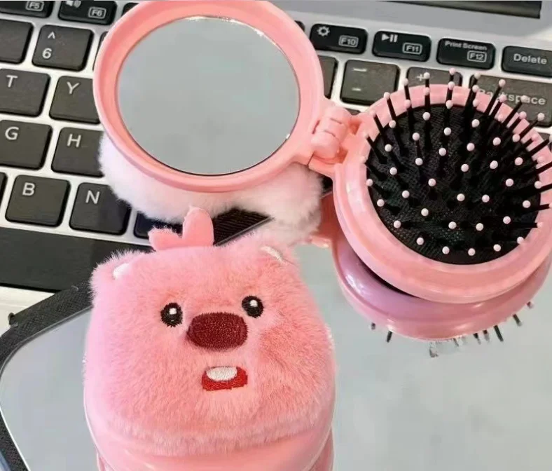 Plush Loopy Air Bag comb Cute little Beaver Air cushion comb Soft Sister portable massage comb