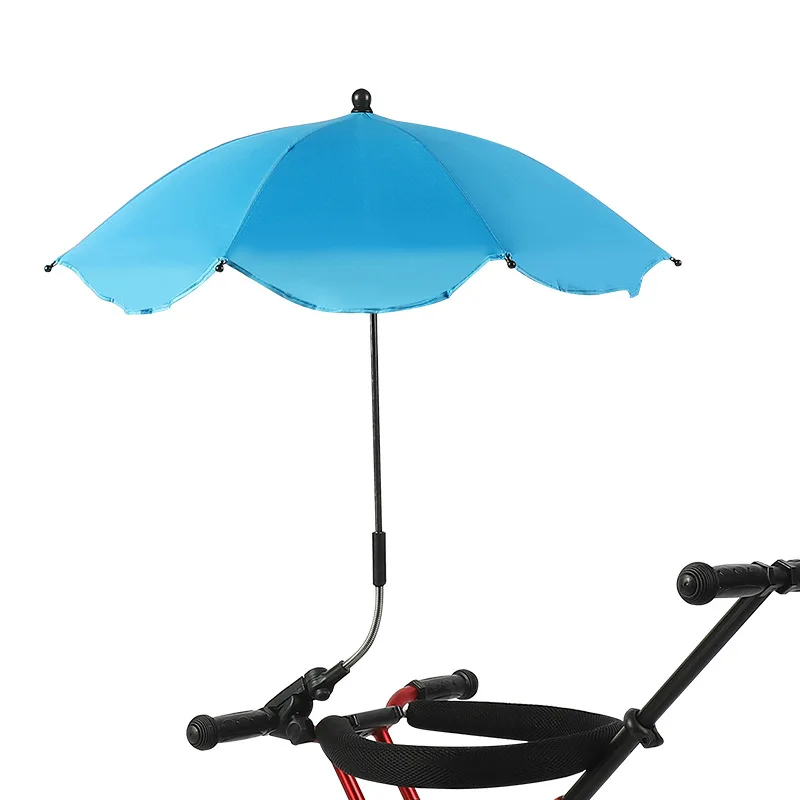 Parasol Baby Stroller Sun Protection for Sun Shade Waterproof Umbrella for Trolley Bike Wheelchair Umbrella with Holder Clip