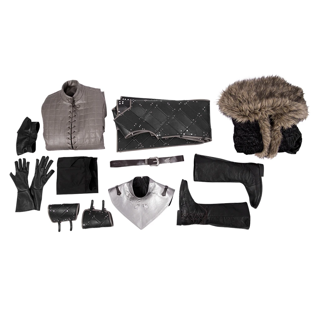 
Game of Thrones Season 8 Jon Snow Cosplay Costume Adult Costume Set MZX 20190275 