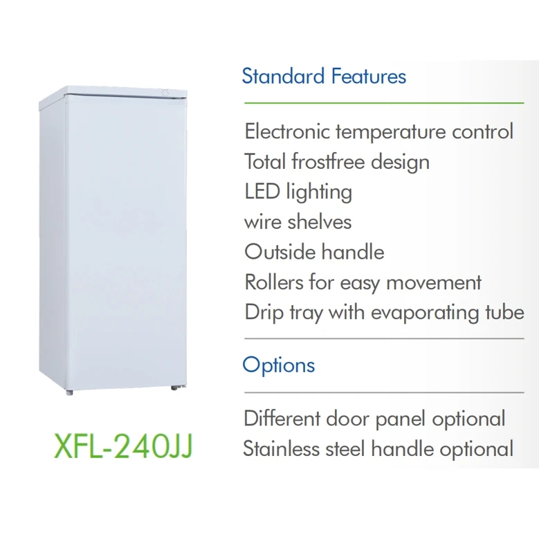 205L Single Door Vertical Freezer Home Refrigerator Freezers for Home Fast Freezing Upright Deep Freezer