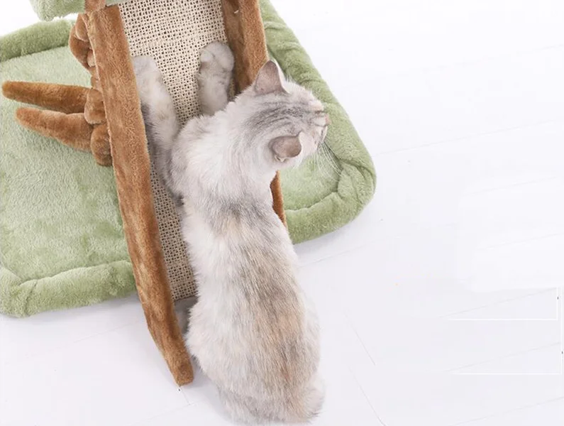 Wholesale Manufacturer Custom Tree Like Multi-layer Plush Cat Tree Simulated Plant Cat Furniture