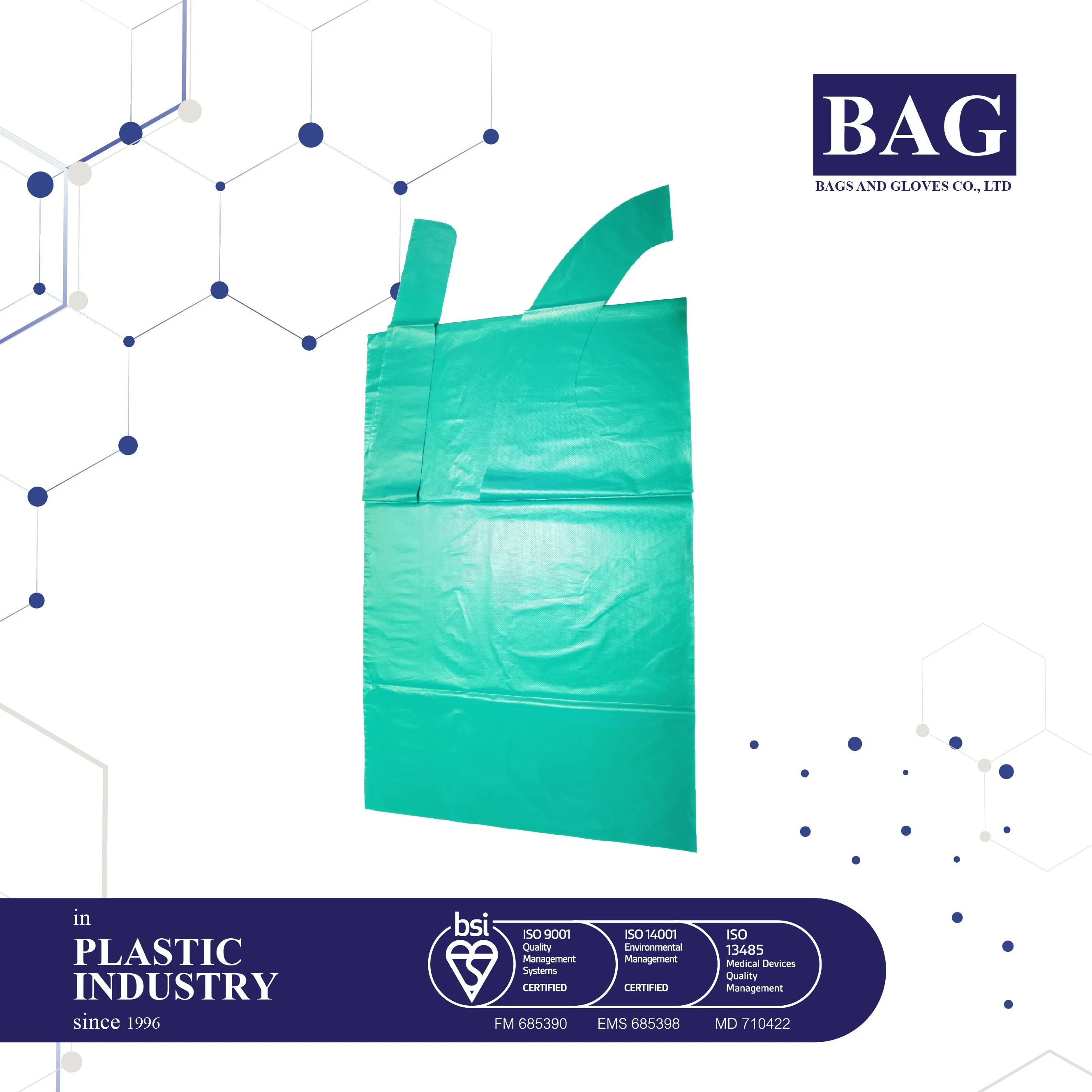 
Disposable cheap price Green aprons, One size fits all 