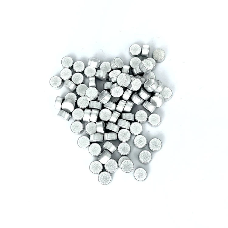 Гранулы из чистого алюминия высокой плотности 99.999% D 3x3 мм, металлические алюминиевые гранулы высокой плотности, цена