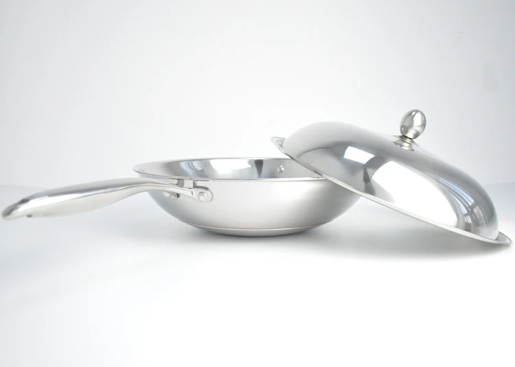 Manufacturer kitchen induction cooker Chinese five-layer wok copper core wok