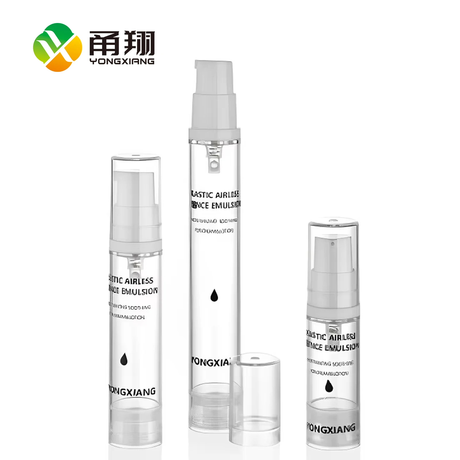 5ml 10ml 15ml AS Plastic Refillable Airless Pump Bottle Sprayer for Face Cream & Lotion Skin Care Cosmetic Packaging Custom Logo