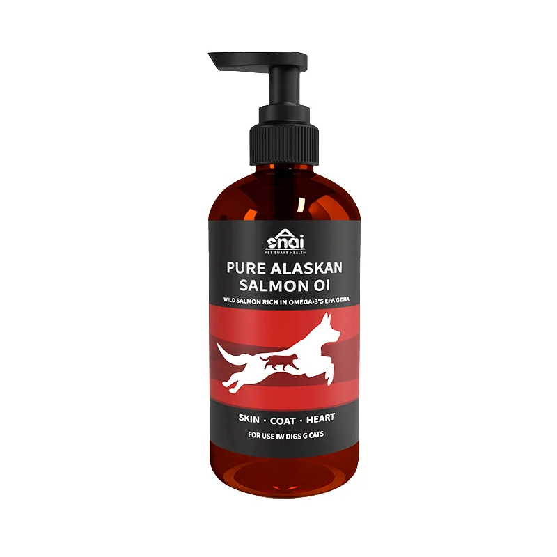 Salmon Oil for Dogs & Cats Healthy Skin and Coat Fish Oil Omega 3 EPA DHA Liquid Food Supplement for Pets