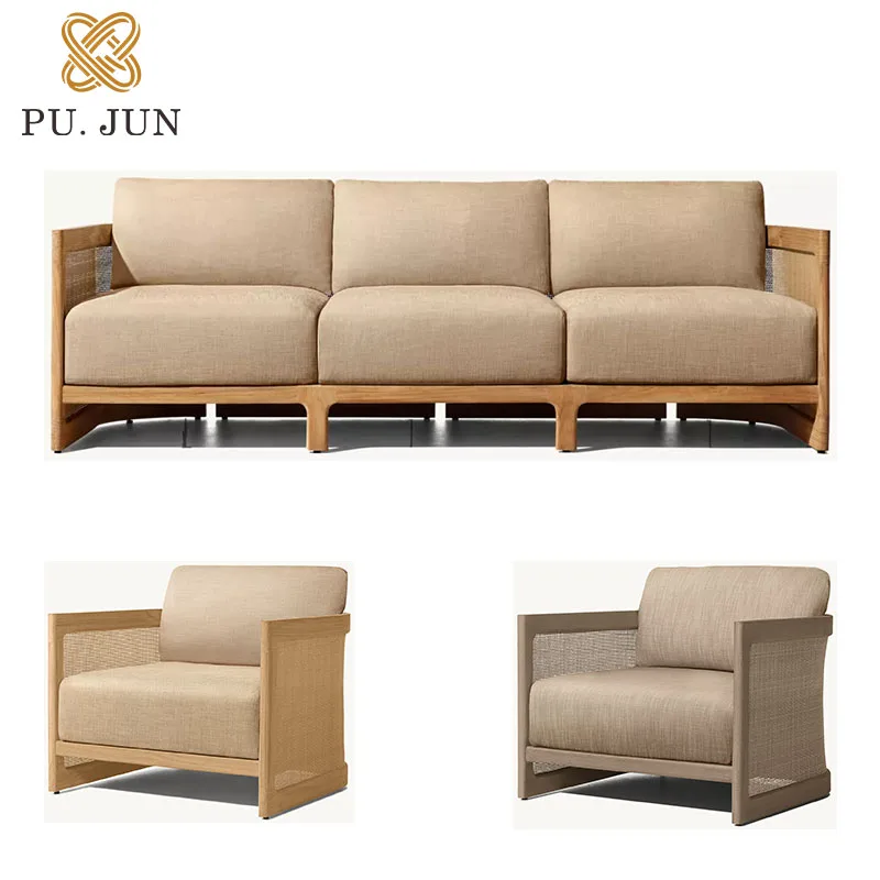New arrival all-weather outdoor sofa set rounded rattan bamboo couch wicker patio set