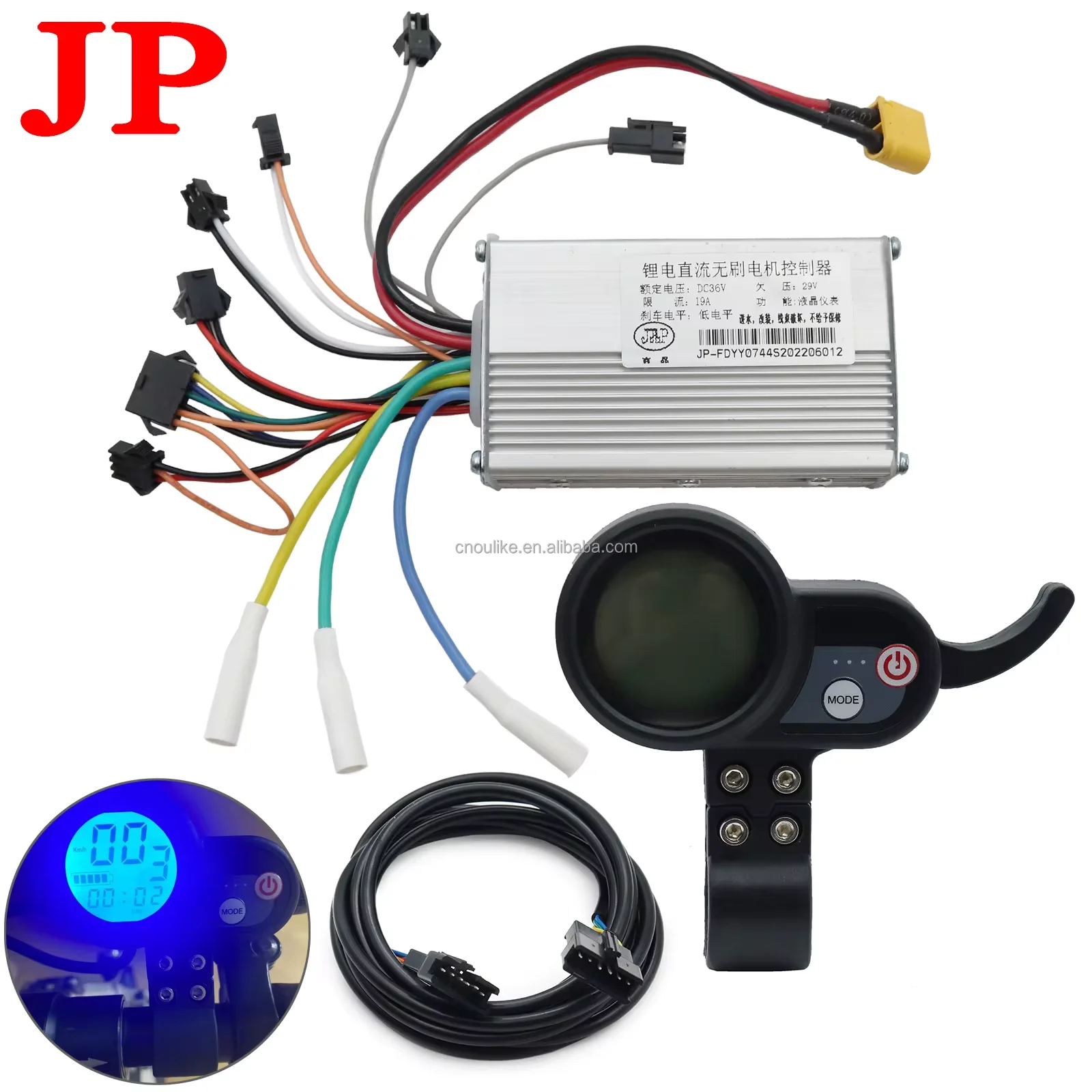 Оригинальный JP дисплей 36V-60V мотор бесщеточный контроллер ЖК-дисплей Панель дроссельной заслонки для FLJ T11 T113 Запчасти электрического скутера