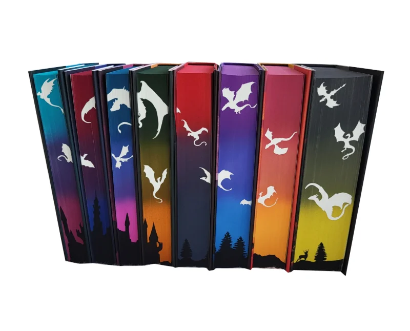 Print on Demand Books Printing Hardcover Purple Foil Stenciled Painted Sprayed Edges Fashion Vintage Novels Book