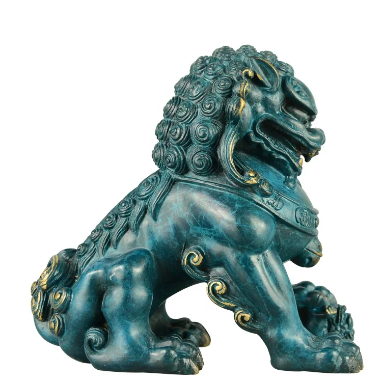 Indoor lion statue small for utensils of study and ornament of room bronze lion statues for sale