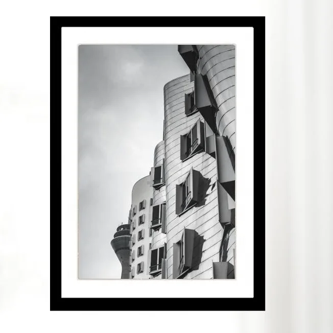 Black Wood frame 17mm wide in custom size, Best selling photo frame Decorative wall frame