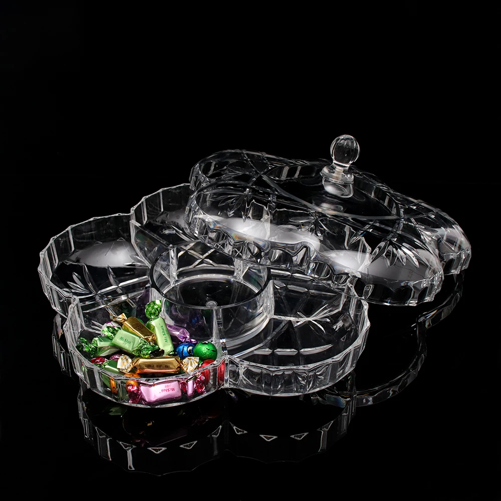 9987G Acrylic Multi Plate Plastic Polystyrene Tray With Cover