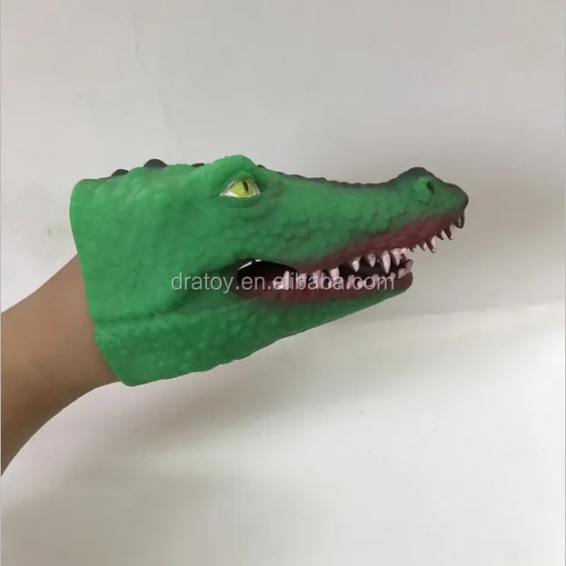 Hot Selling Cheap Rubber Stretch Dinosaur Hand Puppets Tpr High Quality New Realistic Shark Animal Hand Puppet Toys