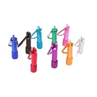 Manufacturer Promotion Mini torch light Carabiner Keychain Hook Lamp Aluminum Metal Keychain flashlight