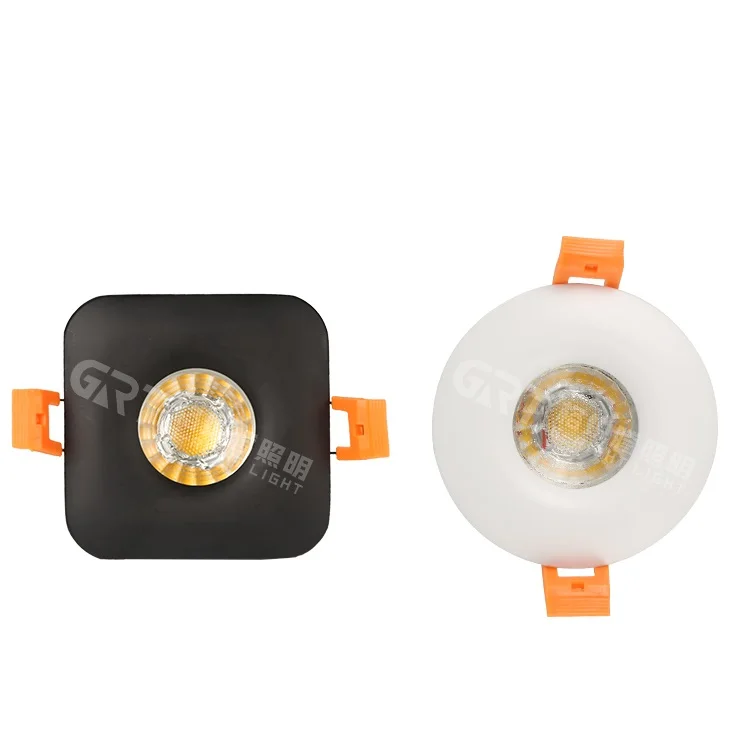Factory Wholesale Aluminum Round Square Adjustable Recessed 5w Cob Led Ceiling Downlights