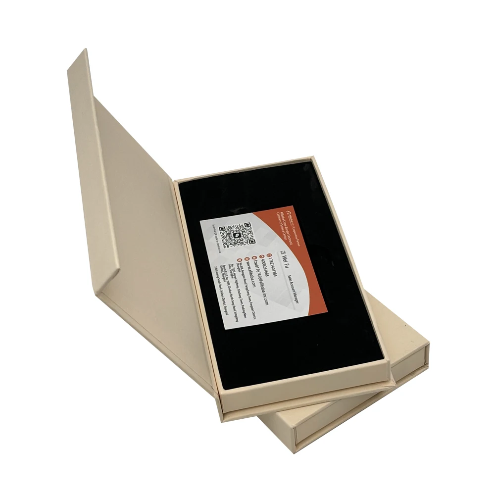 accept print custom Blank white black pvc id card packaging paper board luxury Business Card box