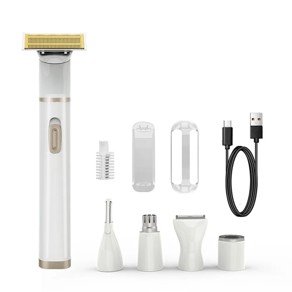 IFINEbeauty 5 в 1 сменный USB Перезаряжаемый набор для ухода за женской кожей лезвия лица Бритва носа бородка бровей Триммер