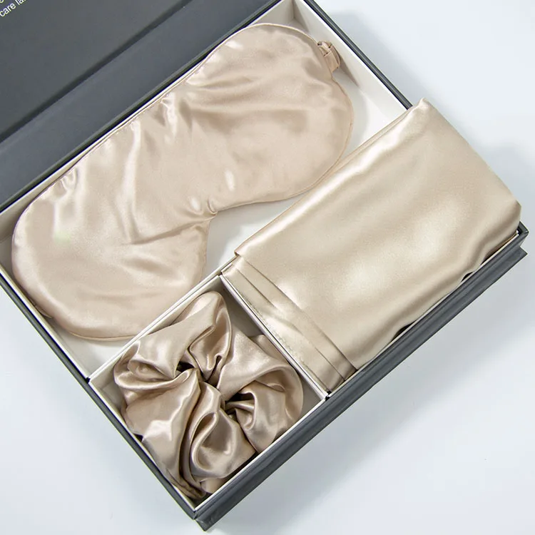 Organic Certified 16 momme silk pillowcase with zipper wholesale silk pillowcase set 100% mulberry silk pillow case