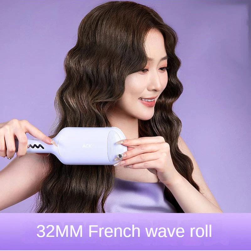 Automatic Hair Curler 32MM Purple Color Hair Curling Perm For Long Hair Big Wave Smart Heated Press Type