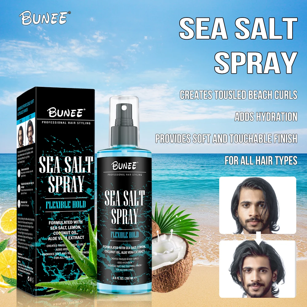 Private Label Sea Salt Hair Spray Men Wholesale Organic Beach Sea Salt Texturizing Volumizing Spray For Daily Styling