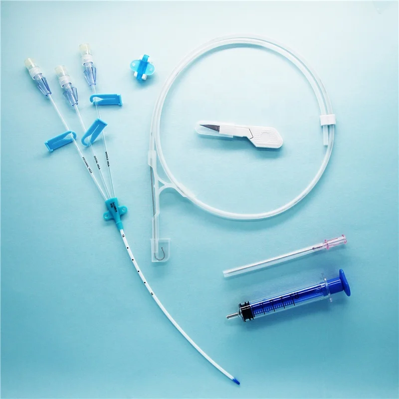 Tianck medical supplies catheter CVC PICC single double three lumen clinical critical care Central Venous Catheter kit