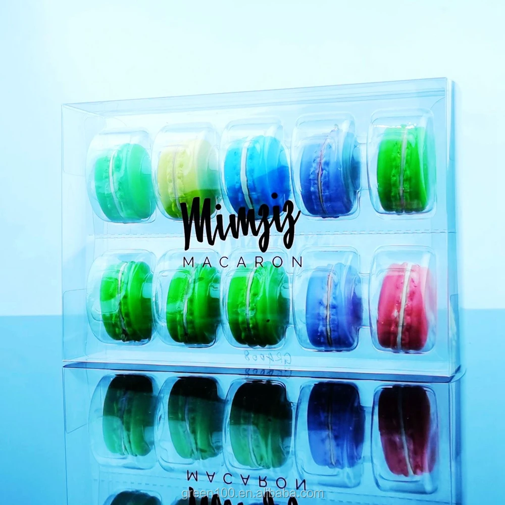Wedding Macaron  Bakery Gift Blister Tray Package 10pcs custom printed logo macarons packaging boxes