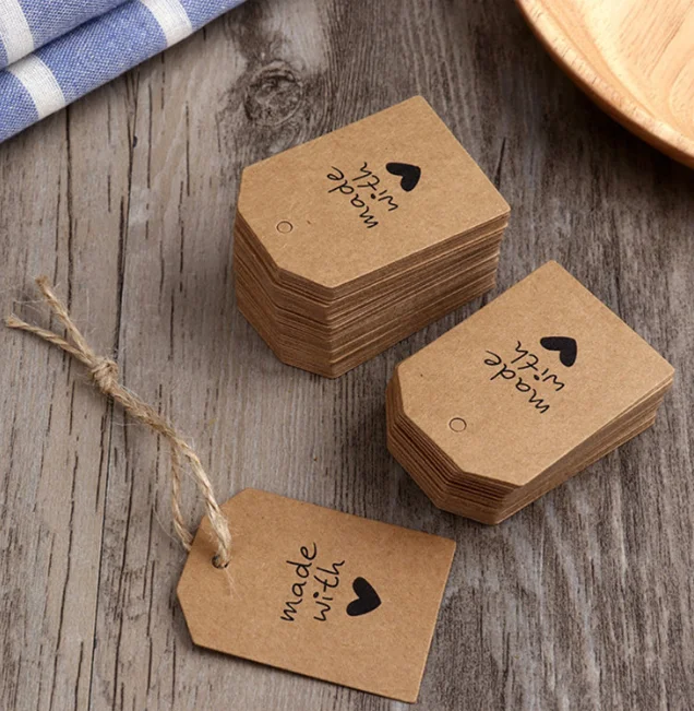 
Custom Hangtags Recycled Brown Kraft Paper Hang Tag Kraft Cardboard Paper Hang Tag For Garment 