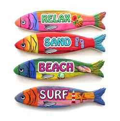 Marine Animal 3D Fish Refrigerator Fridge Magnet  Exquisite Ceramic Fish Decoration Magnet for Kitchen Home Decoration