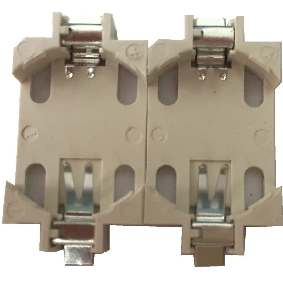 White Surface Mount SMD CR2032 Cell Button Battery Holder