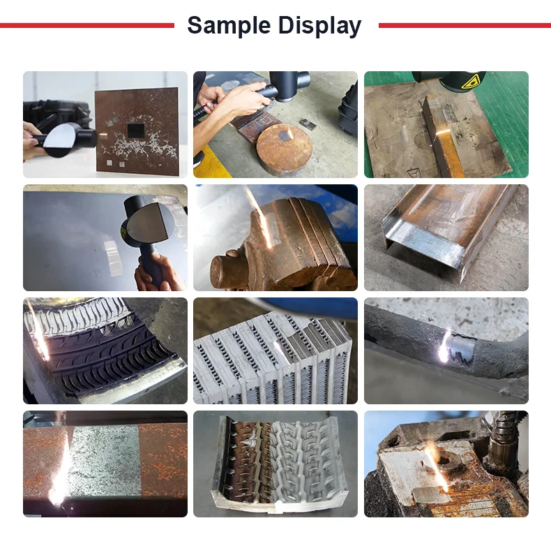 Handheld 1000w 1500w 2000w Raycus Portable Continuous Fiber Laser Cleaning Rust Removal System Machine