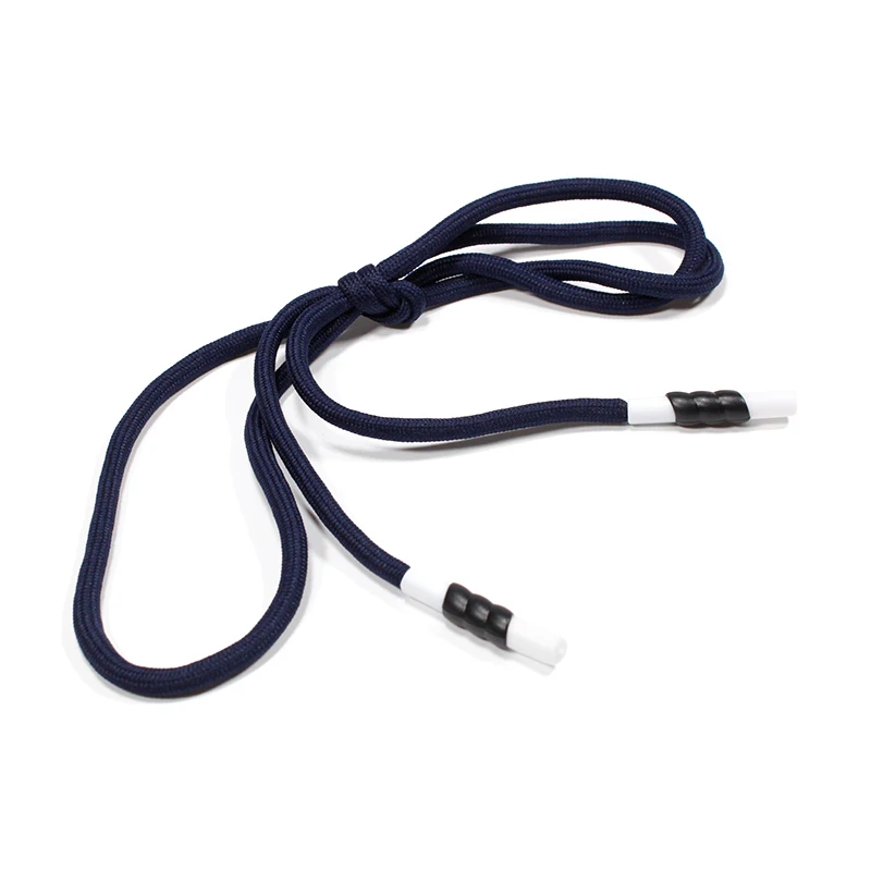 Custom drawstring cord colored round hoodie draw string with rubber tips plastic aglet