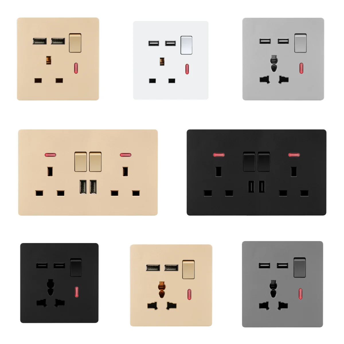 Домашняя универсальная настенная розетка 220 В электрическая розетка