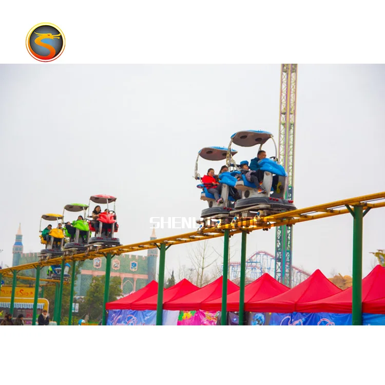 Attraction amusement park sky bike space walk rides sightseeing roller coaster track pedal train rides for sale