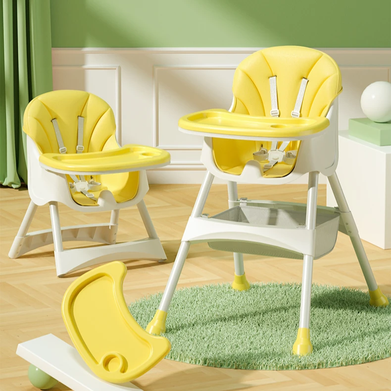 Easy Install Collapsible Highchair Kids Folding Chairs Baby Dinning Chair High Baby Feeding Chair