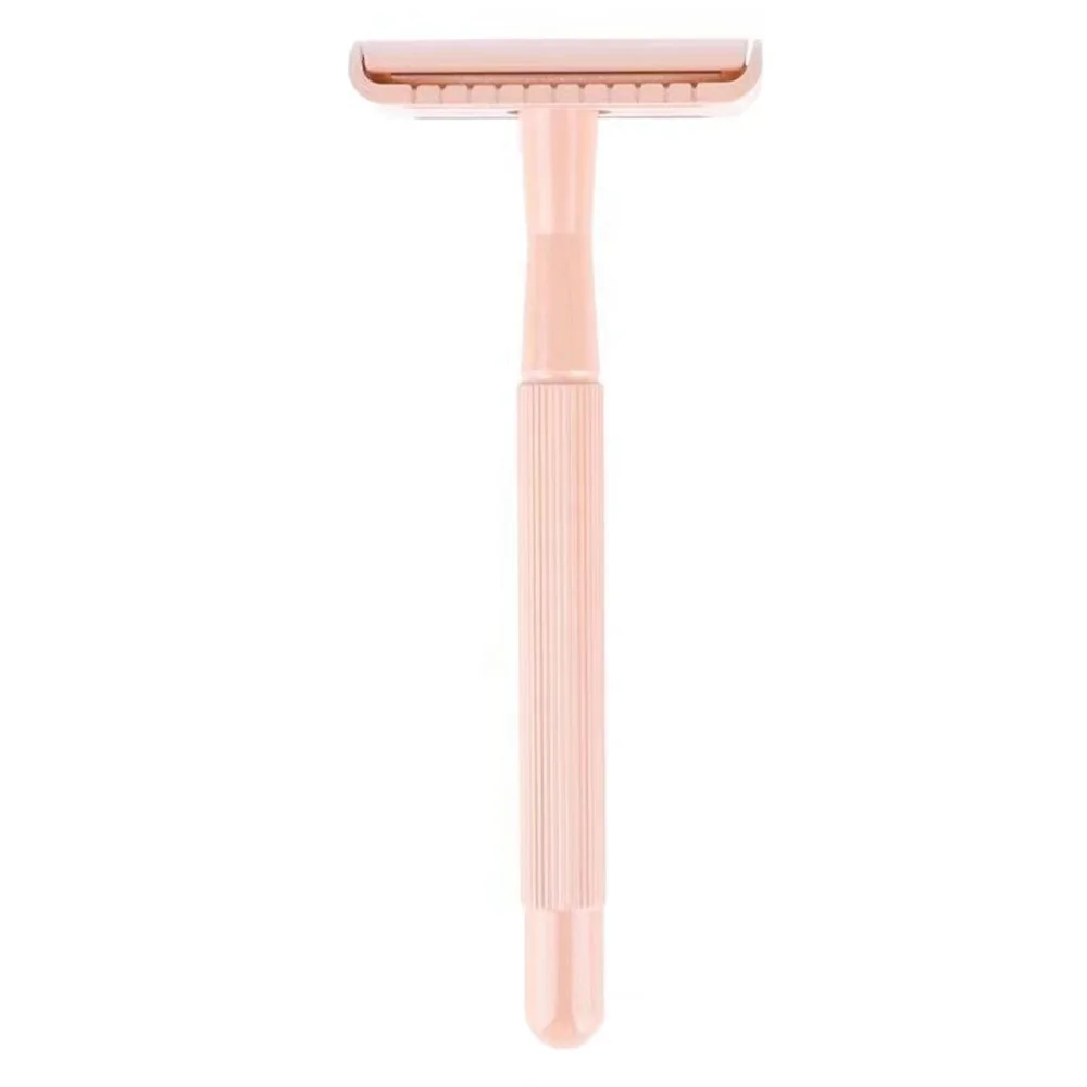 Custom logo facial razor for women handle double edge safety razor blade eco-friendly double edge safety razor