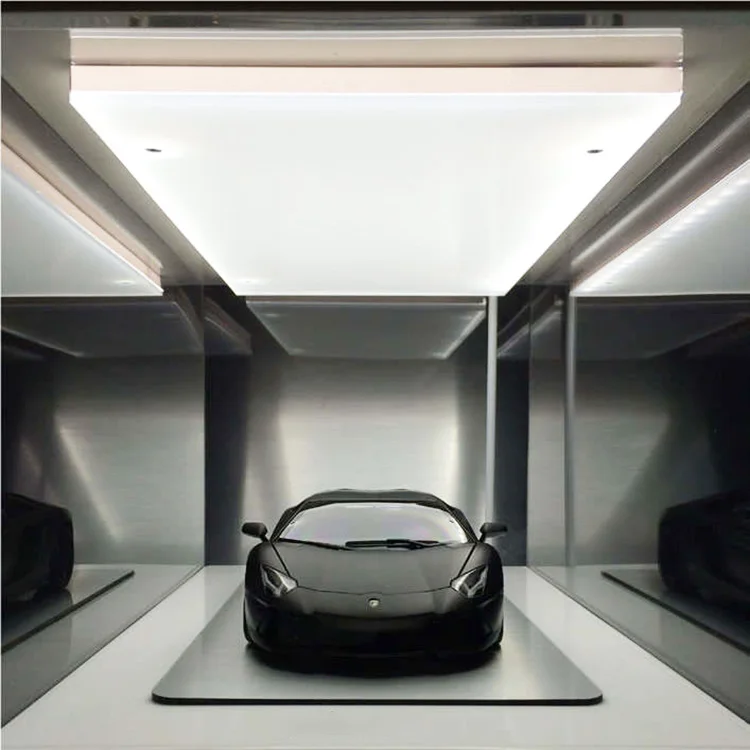 Acrylic Transparent Clear Rectangular With Led Light 1:18 Model Car Shoes Storage Box Collection lego Technic Display Box