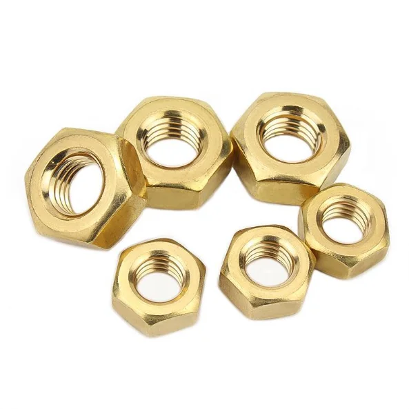 H62 hexagonal copper nut DIN934 large medium and small brass nuts M1.4~M16