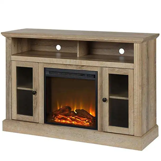 Latest Version Design Multi Function Living Room Furniture Tv Cabinet Stands With Electric Fireplaces
